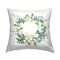 Dogwood Wreath & Bluebirds Outdoor Printed Pillow Design by Nan, 18 x 7 x 18